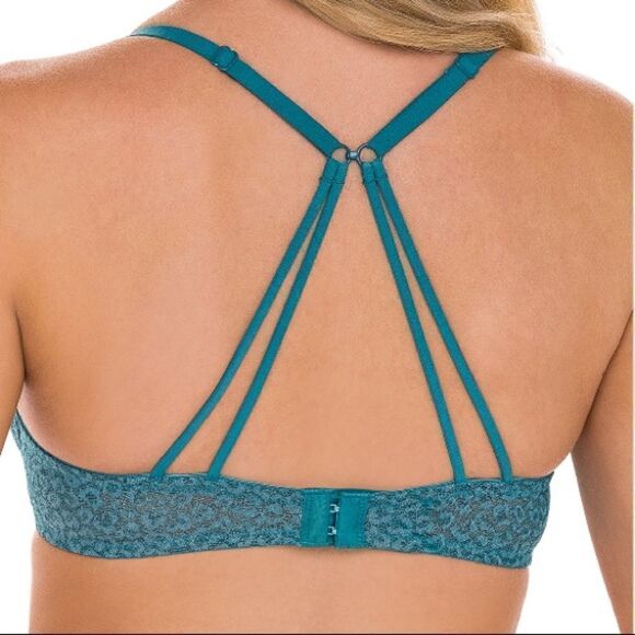 Lace Racerback Push Up Bra - Picture 2 of 5